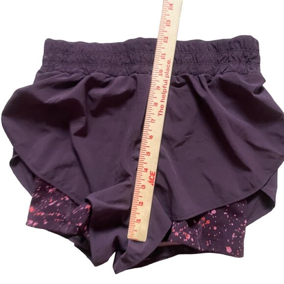 Athleta Womens Hit It 2-In-1 Short S Purple & Pink - Picture 3 of 6